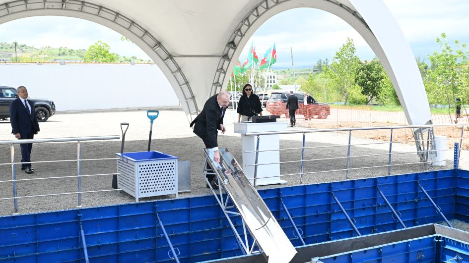 Şuşada inşa ediləcək dördüncü yaşayış kompleksinin təməli qoyulub