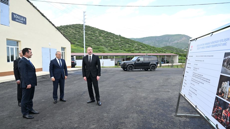 “Qoç Ət” Kəndli Fermer Təsərrüfatı MMC-nin Xocalının Xanabad kəndindəki heyvandarlıq kompleksinin açılışı olub