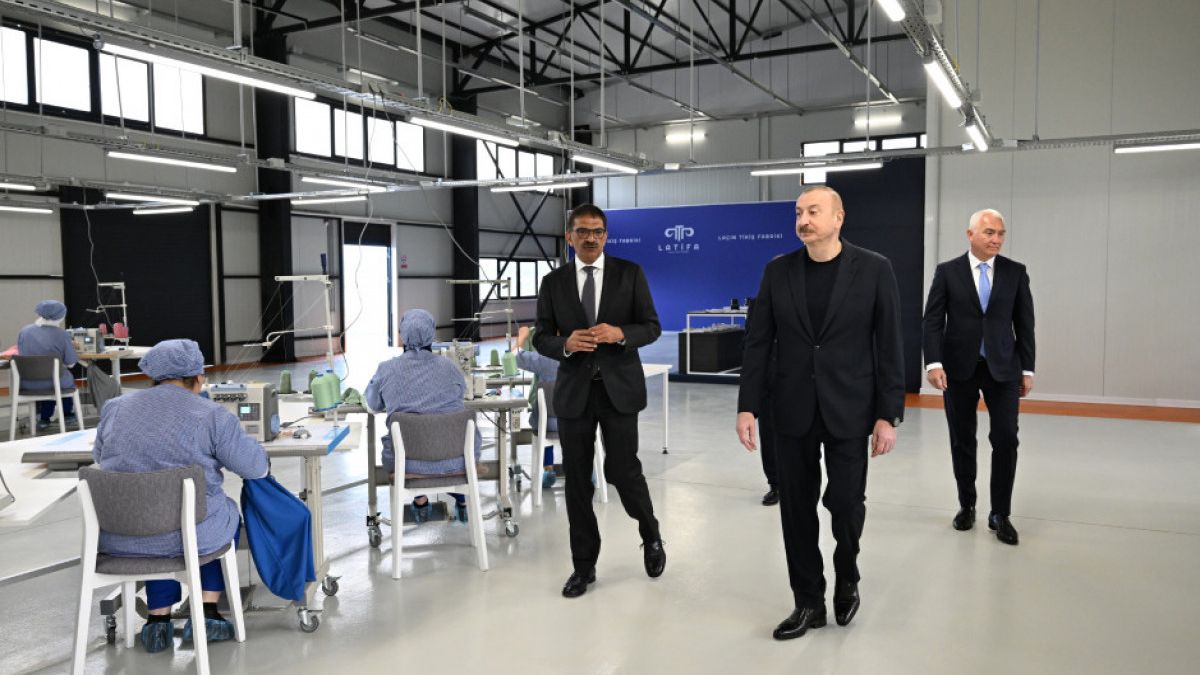 Prezident İlham Əliyev “LATIFA” Laçın tikiş fabrikinin açılışında iştirak edib