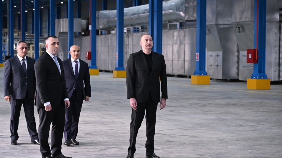Goranboy rayonunda tikinti materialları istehsalı müəssisəsi istifadəyə verilib